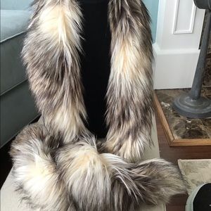 Faux Fox Fur 65in Scarf